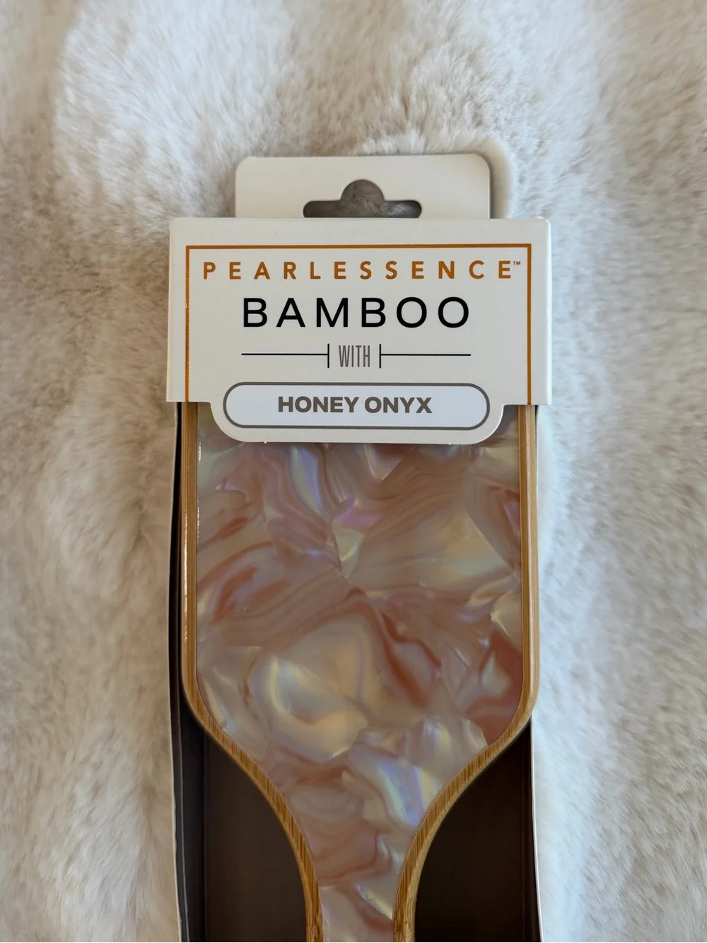 🆕 Bamboo Paddle Brush with Honey Onyx.